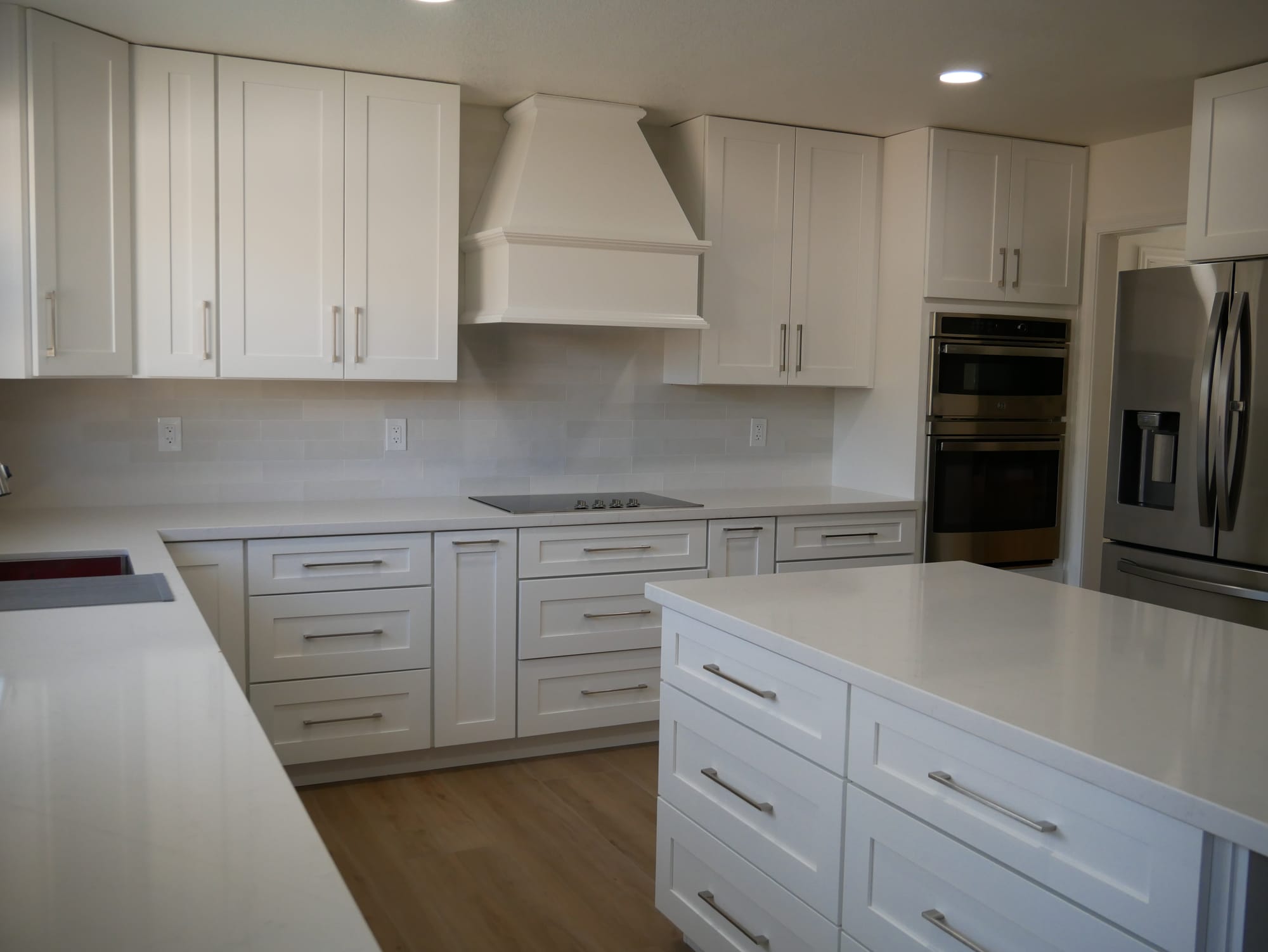 Gilbert kitchen — Sollid Shaker White cabinetry detail with under-mount sink